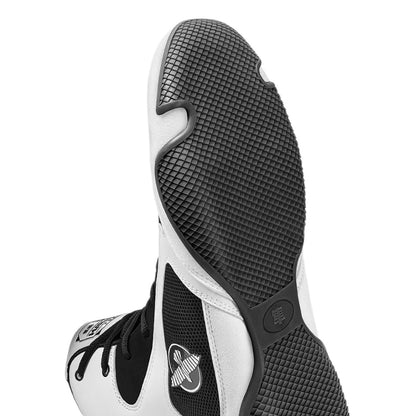 Hayabusa Pro Boxing Shoes White Sole Grooves