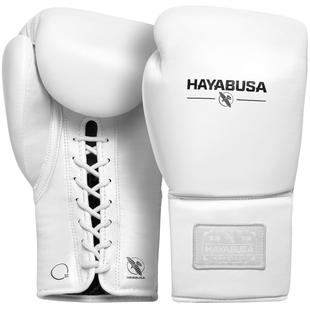 Hayabusa Pro Boxing Lace Gloves Boxing Gloves Hayabusa White 12oz 