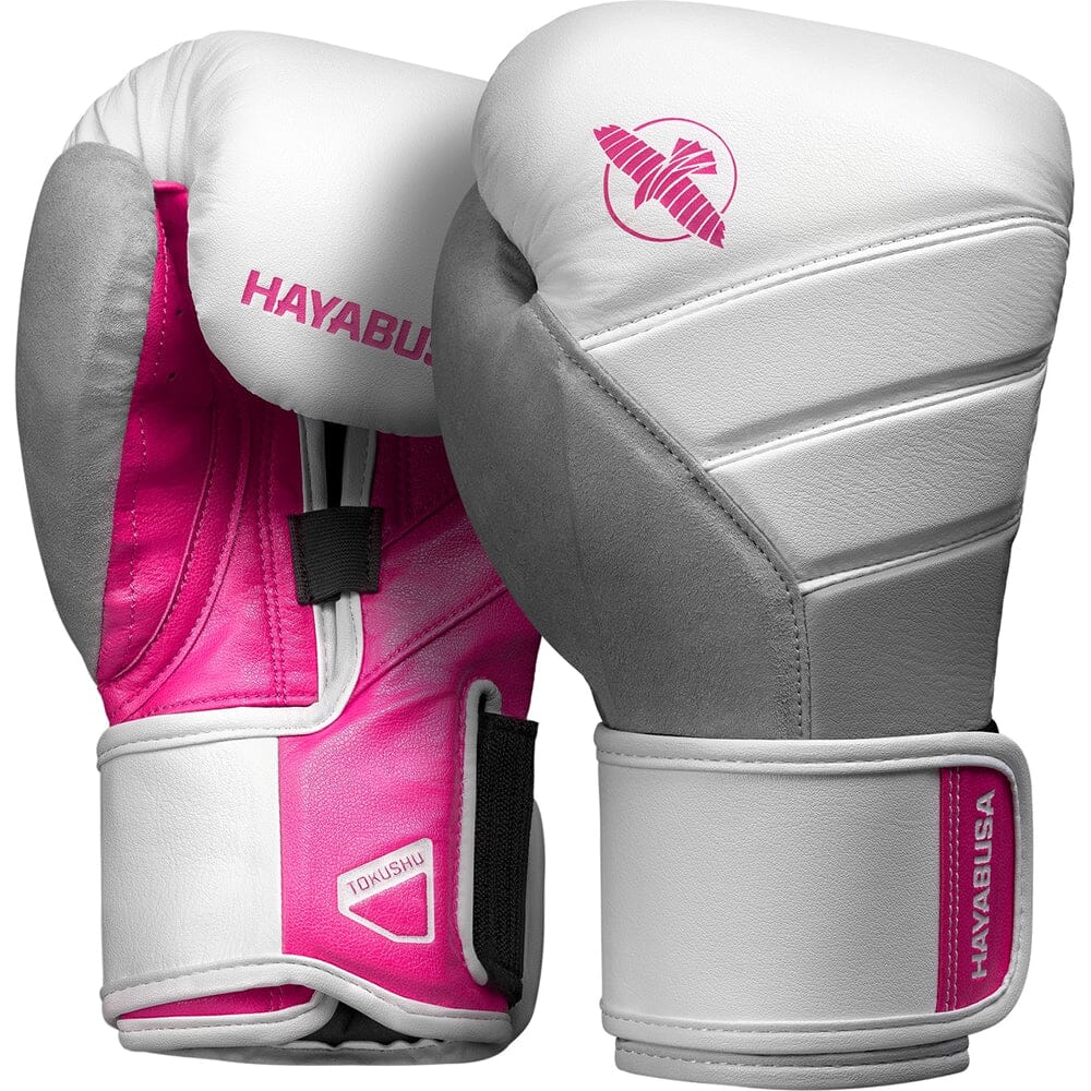 Hayabusa T3 Boxing Gloves Boxing Gloves Hayabusa White/Pink 10oz 