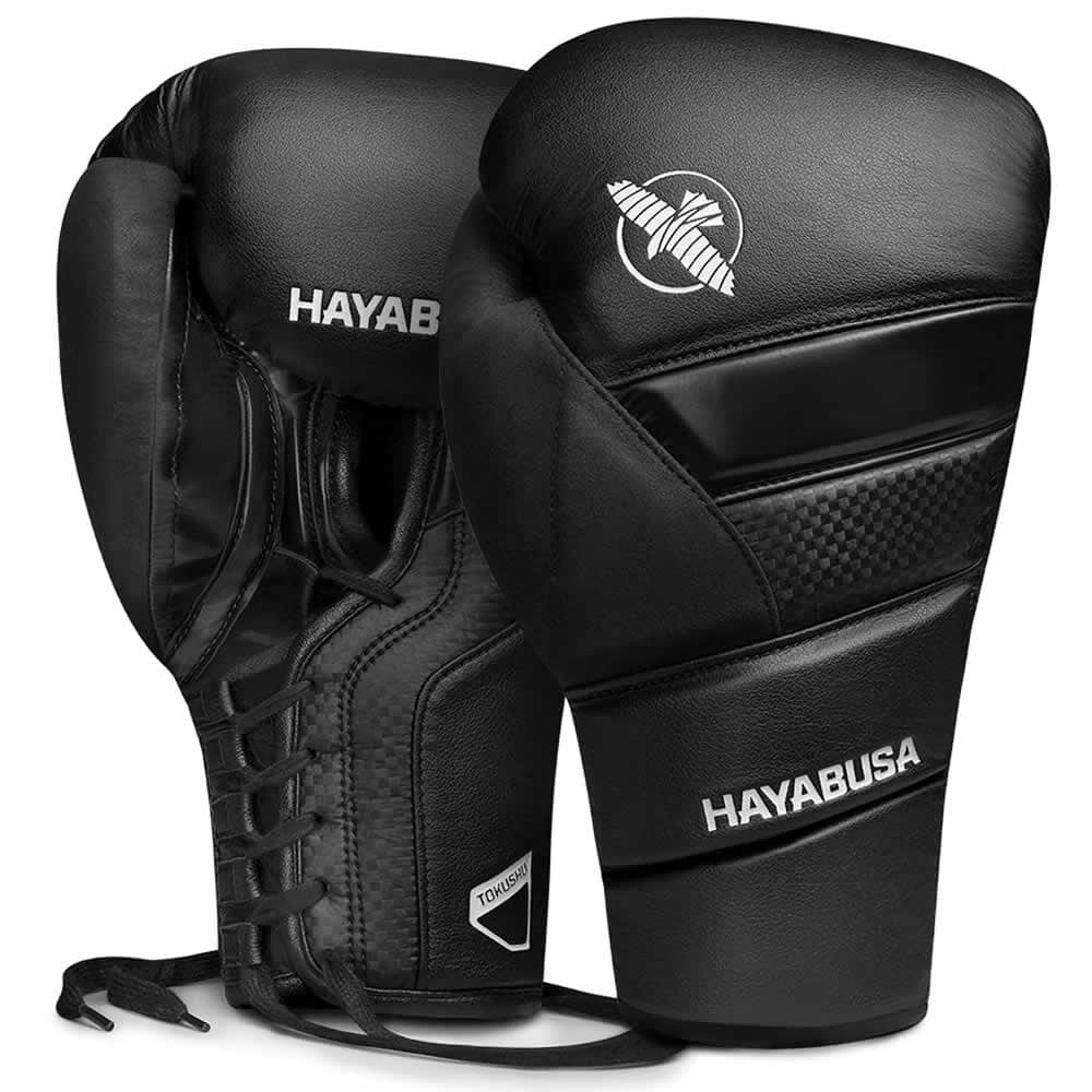 Hayabusa T3 Lace Boxing Gloves (12oz) Boxing Gloves Hayabusa Black 12oz 