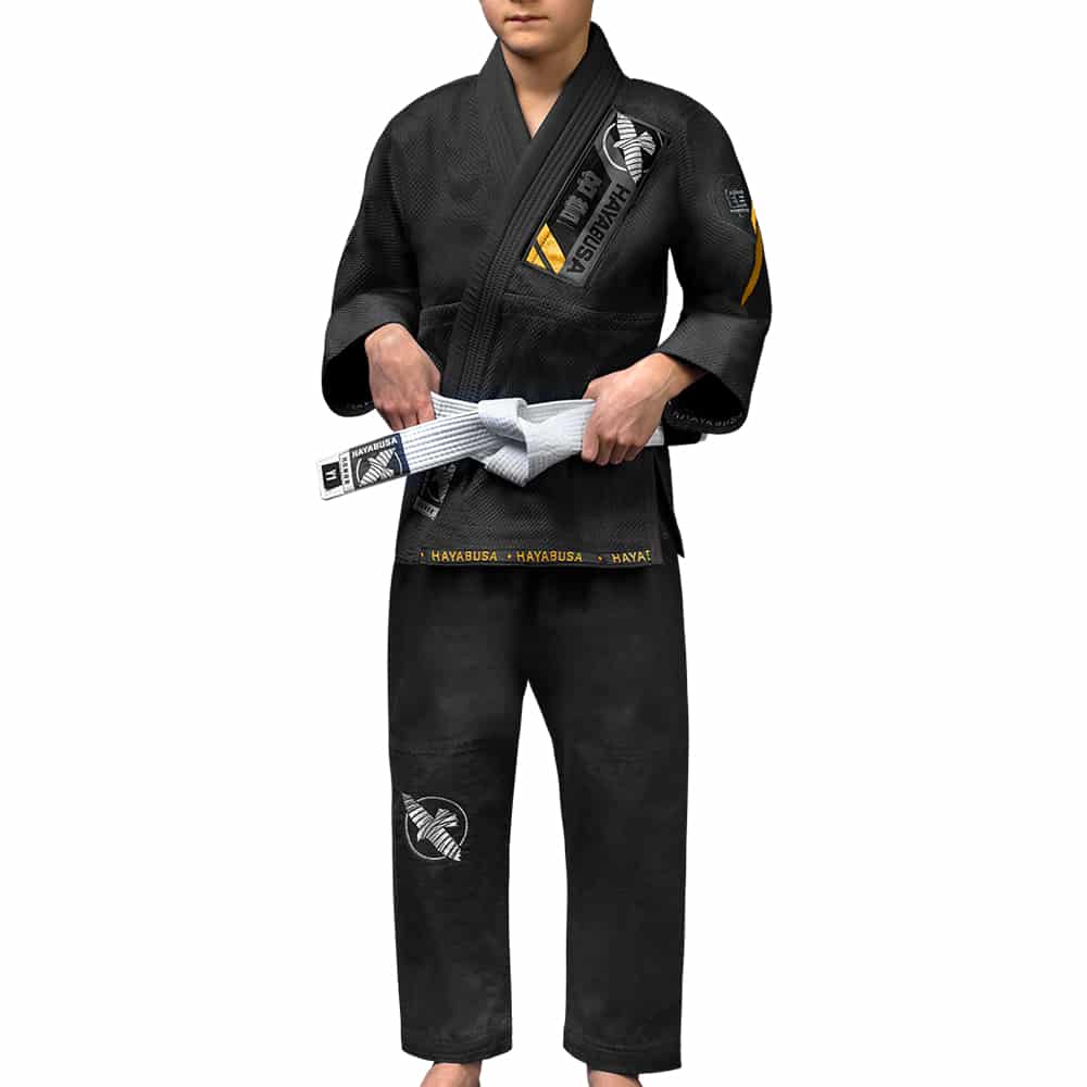 Hayabusa Youth Ascend Lightweight Jiu Jitsu Gi BJJ Gi Youth Hayabusa Black Y00 