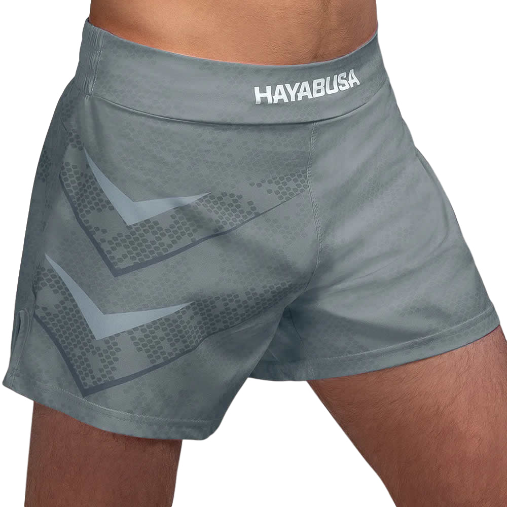Hayabusa Arrow Kickboxing Shorts Grey Front