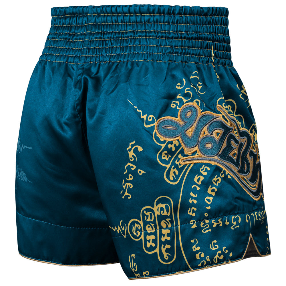 Hayabusa Falcon Muay Thai Shorts Blue Back
