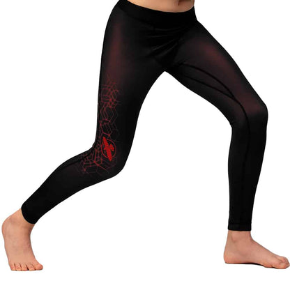 Hayabusa Geo Youth Compression Pants Red Front