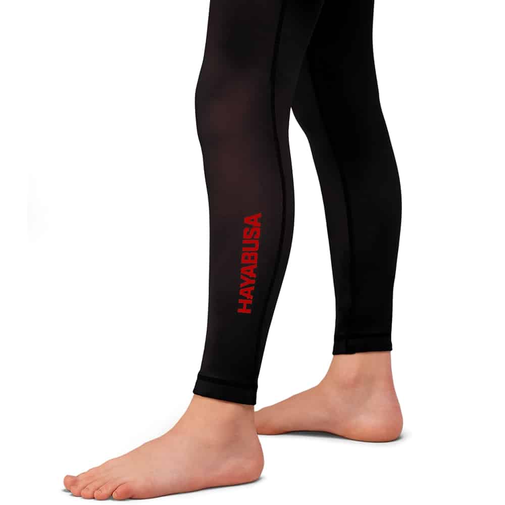 Hayabusa Geo Youth Compression Pants Red Side