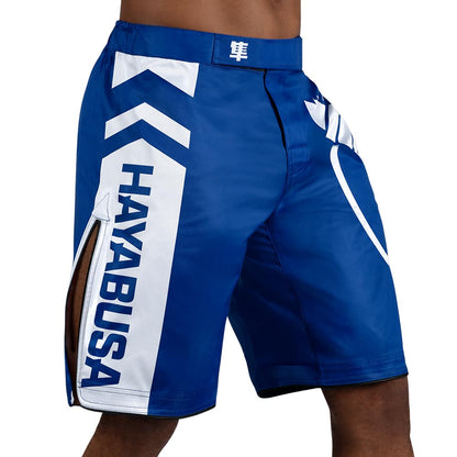 Hayabusa Icon Fight Shorts Blue/White Side