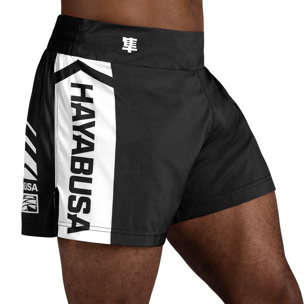 Hayabusa Icon Kickboxing Shorts Black/White Side