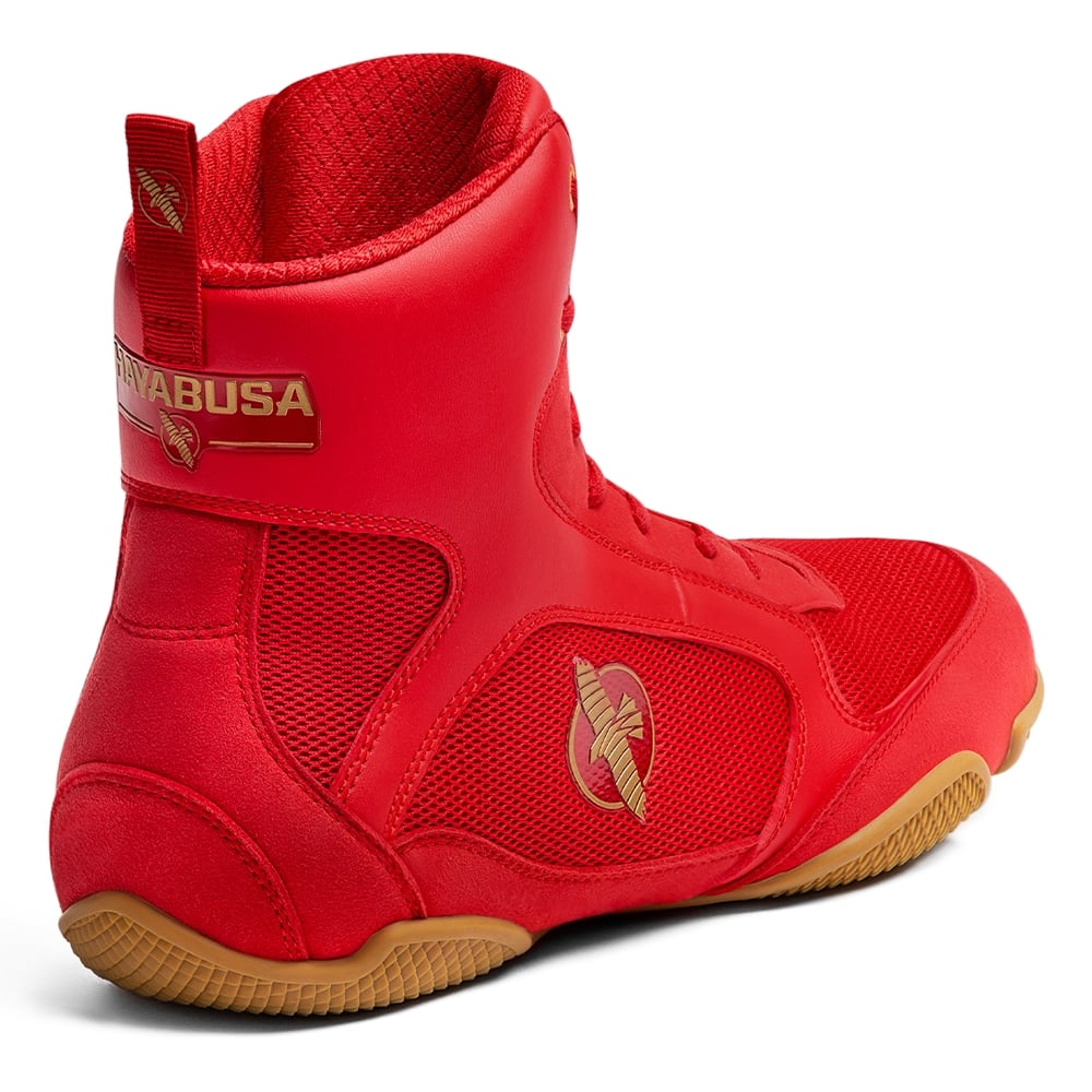 Hayabusa Pro Boxing Shoes Red Front Angle