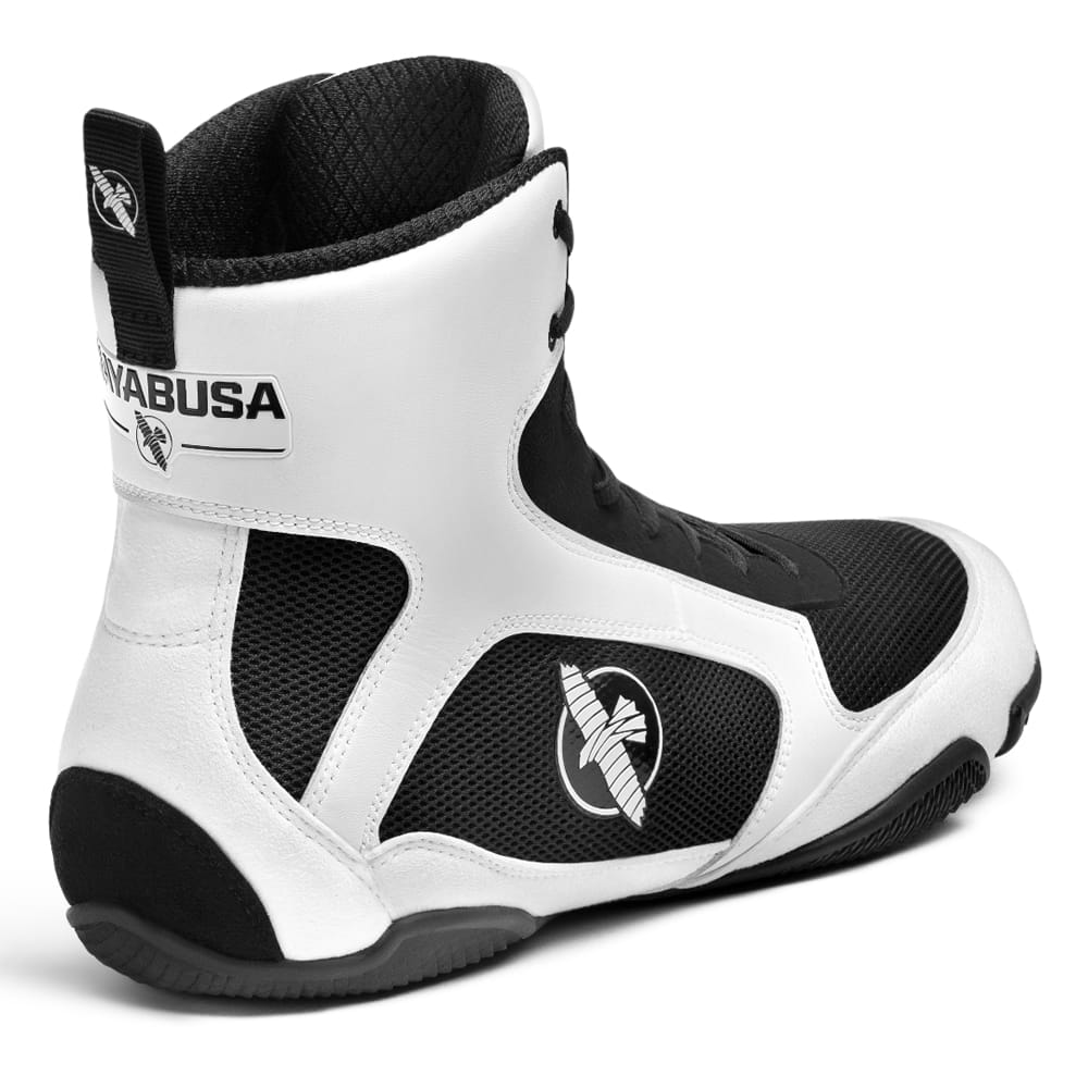 Hayabusa Pro Boxing Shoes White Front Angle
