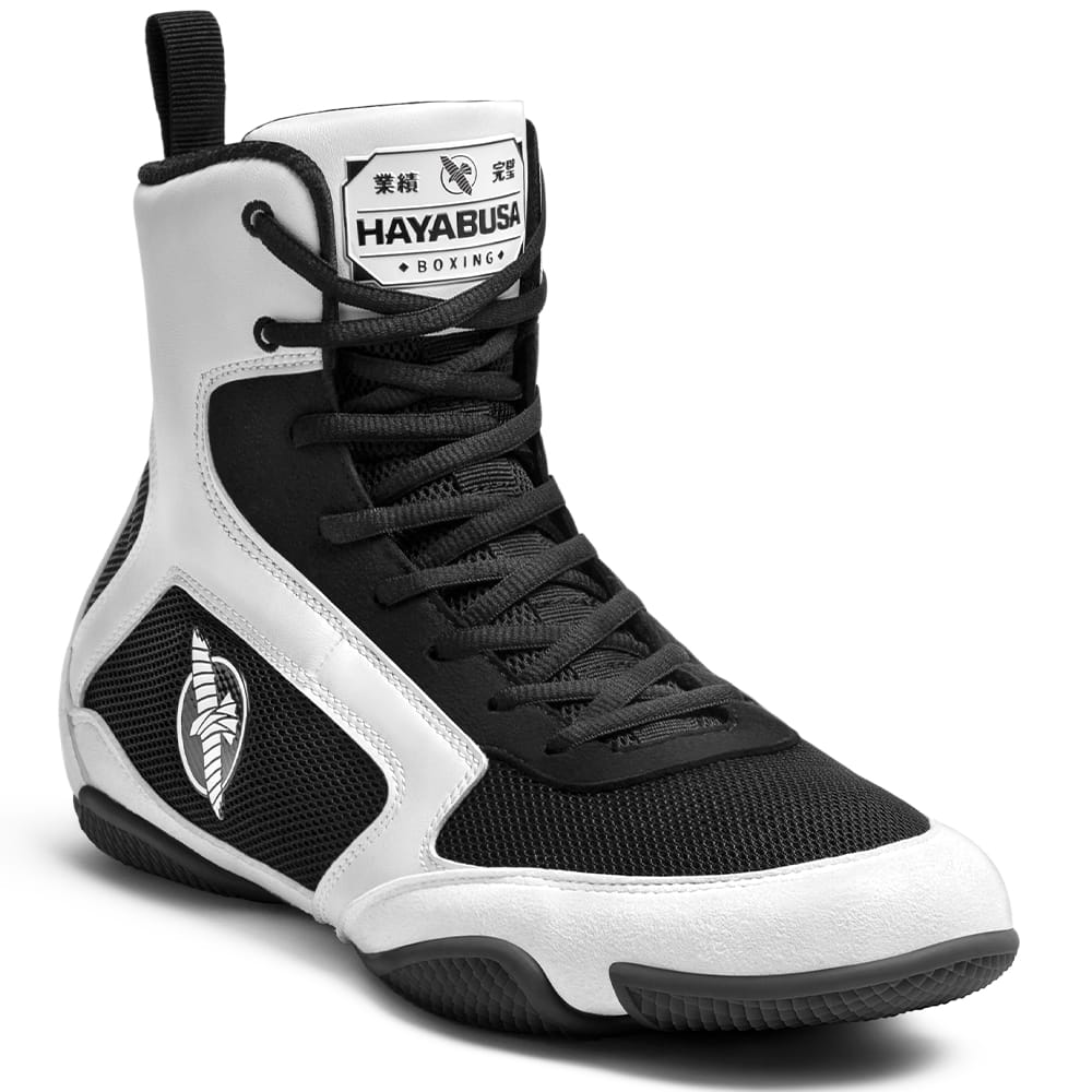 Hayabusa Pro Boxing Shoes White Front