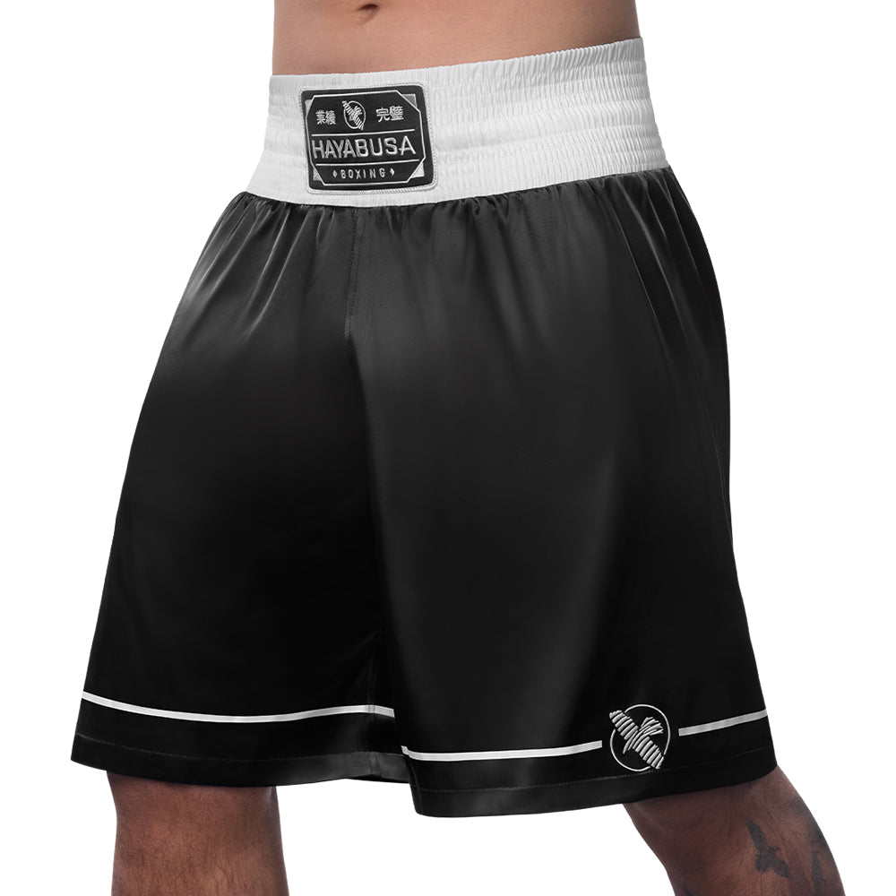 Hayabusa Pro Boxing Shorts Black Left Side