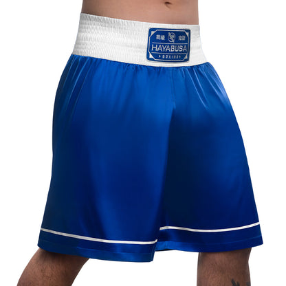 Hayabusa Pro Boxing Shorts Blue Right Side