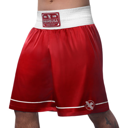 Hayabusa Pro Boxing Shorts Red Left Side