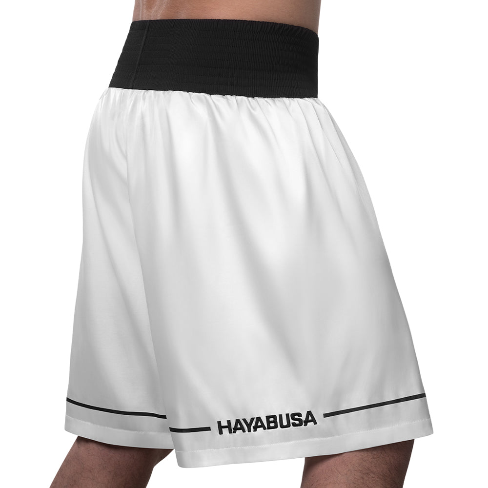 Hayabusa Pro Boxing Shorts White Back