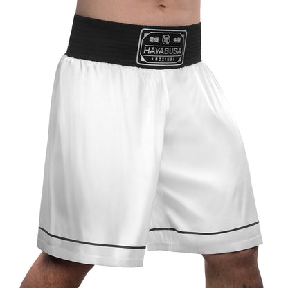 Hayabusa Pro Boxing Shorts White Right Side