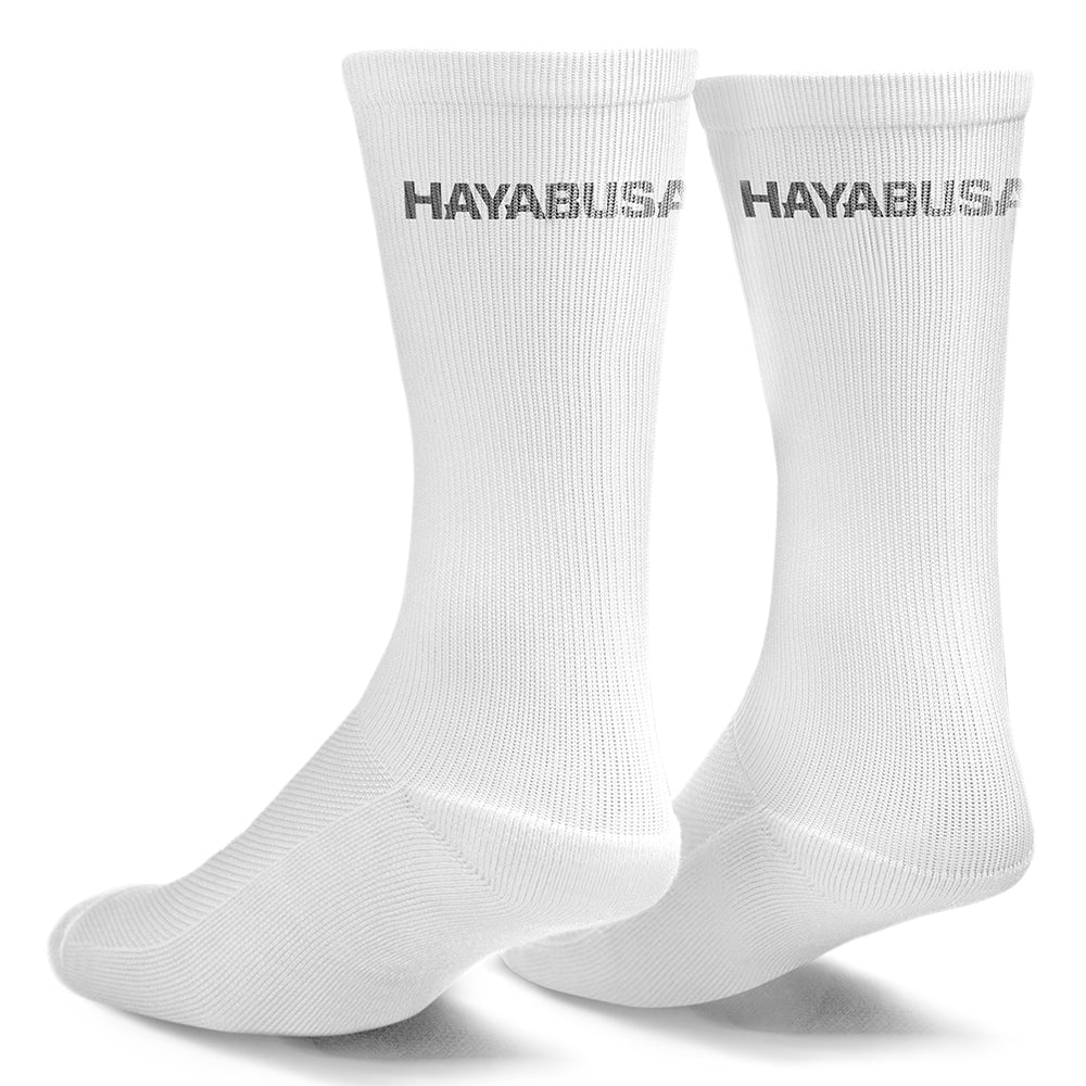 Hayabusa Pro Boxing Socks White Back