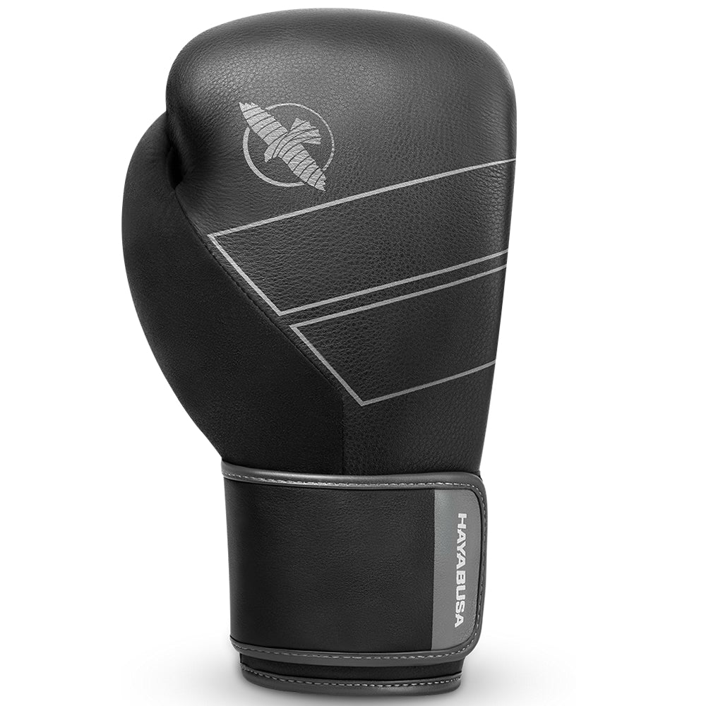 Hayabusa S4 Leather Boxing Gloves Black Top