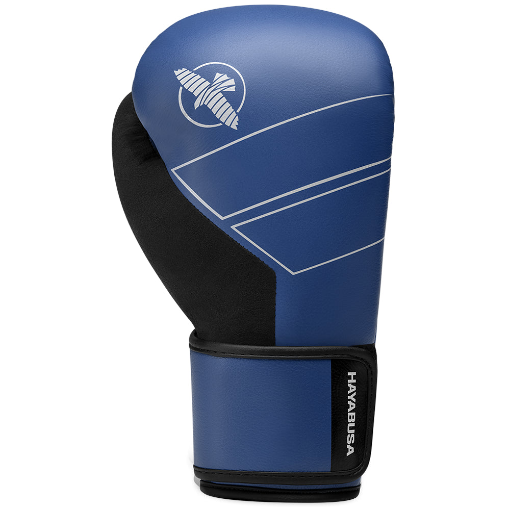 Hayabusa S4 Leather Boxing Gloves Blue Top