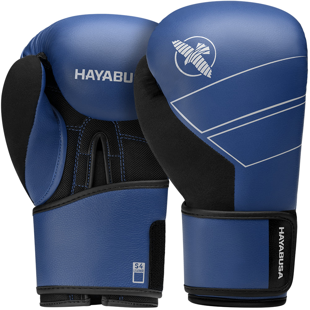 Hayabusa S4 Leather Boxing Gloves Blue