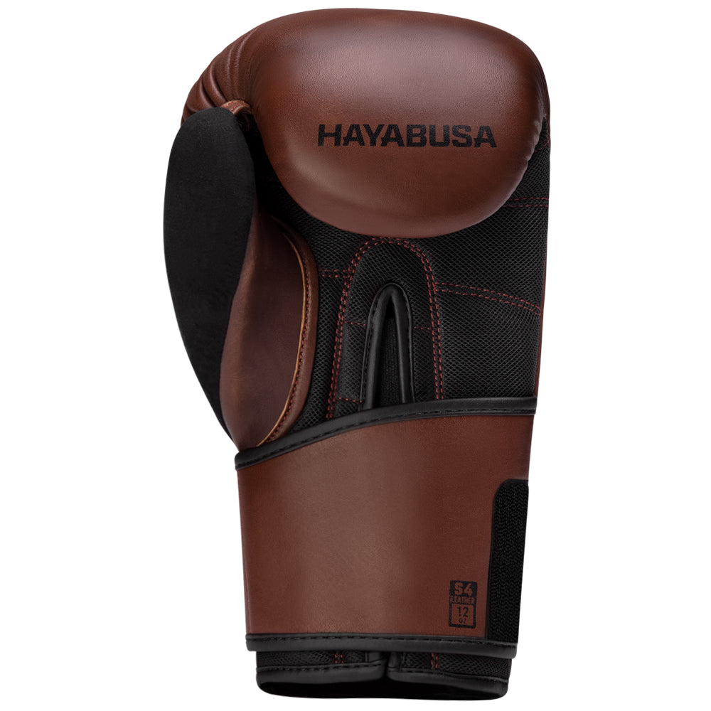 Hayabusa S4 Leather Boxing Gloves Brown Inner