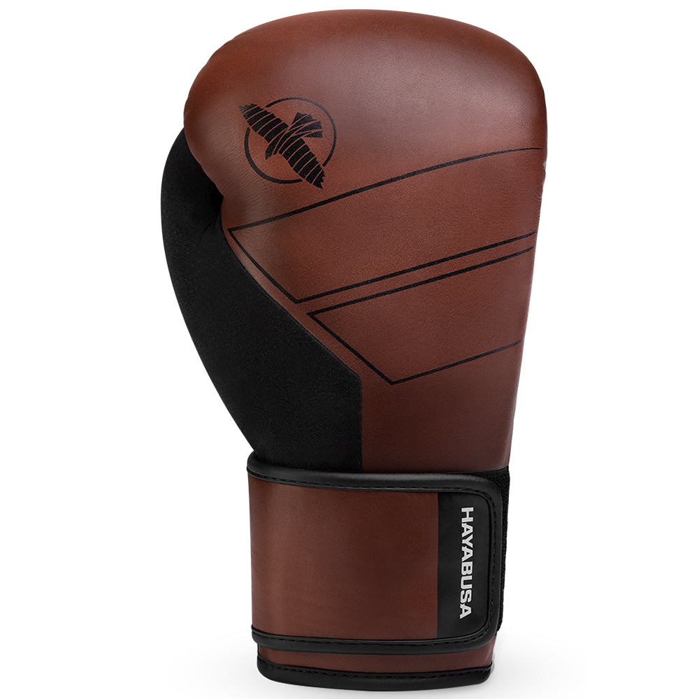 Hayabusa S4 Leather Boxing Gloves Brown Top
