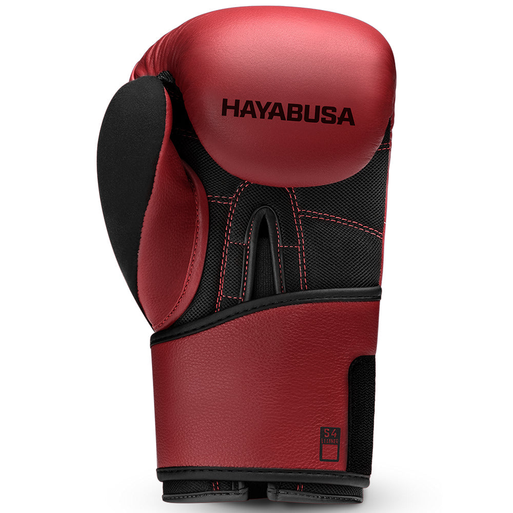 Hayabusa S4 Leather Boxing Gloves Red Inner