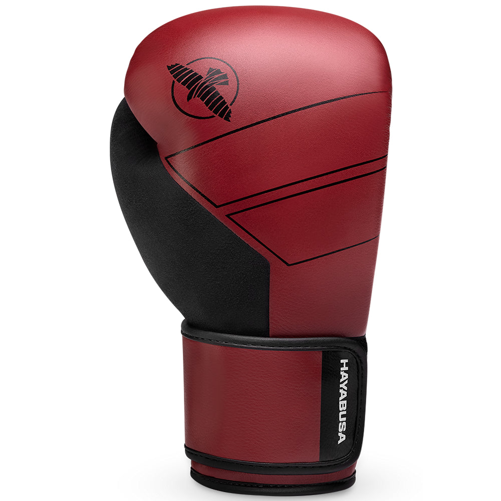 Hayabusa S4 Leather Boxing Gloves Red Top