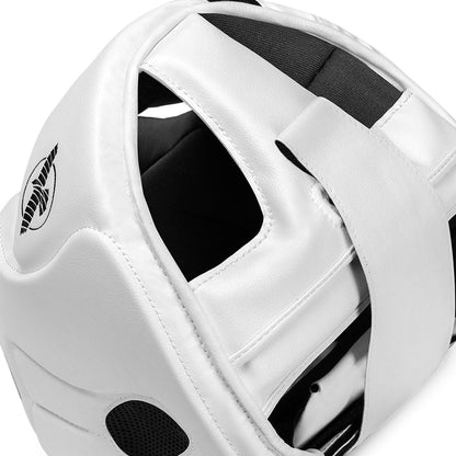 Hayabusa T3 Chinless Boxing Headgear White/White Top