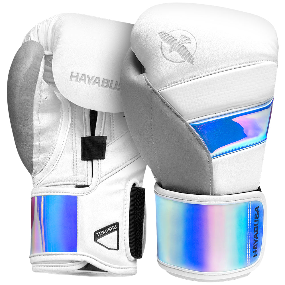 Hayabusa T3 Iridescent Boxing Gloves White