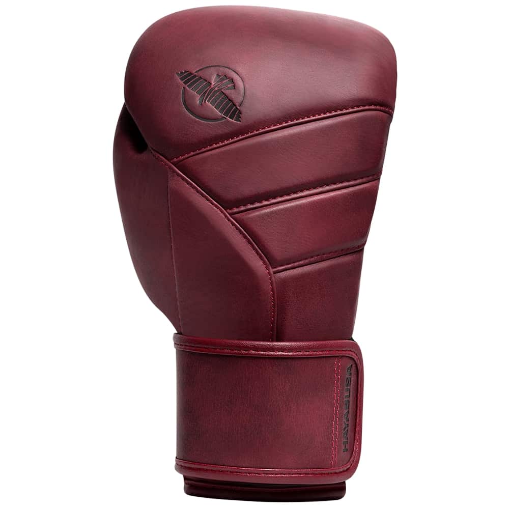 Hayabusa T3 LX Boxing Gloves Crimson Burgundy Top