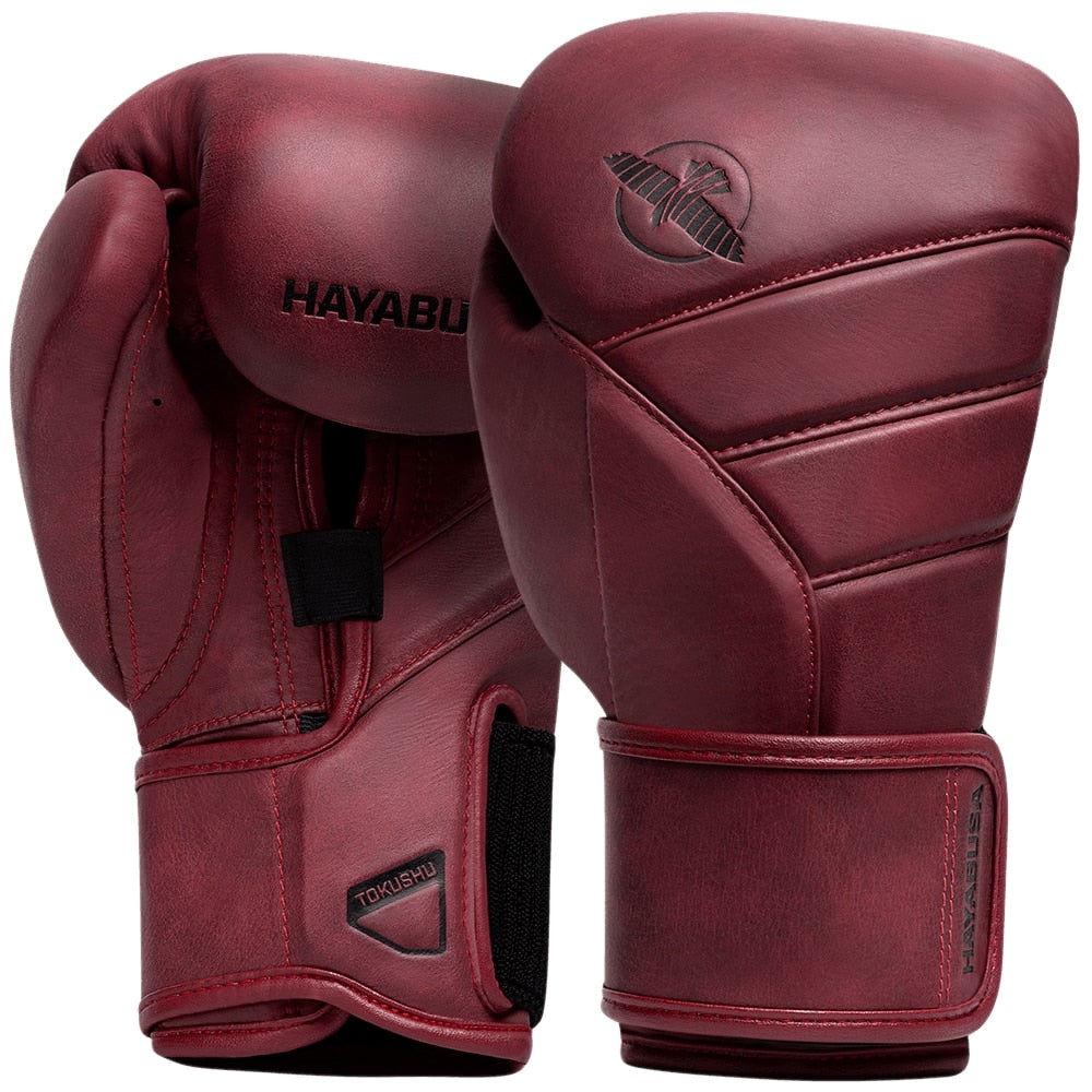 Hayabusa T3 LX Boxing Gloves Crimson Burgundy
