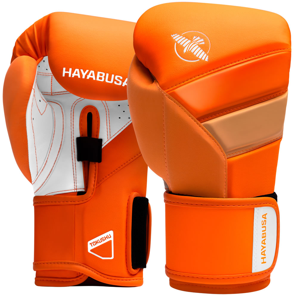 Hayabusa T3 Neon Boxing Gloves Orange