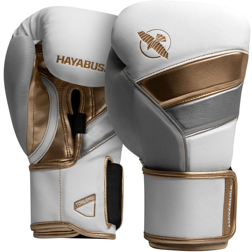 Hayabusa T3 Youth Boxing Gloves White/Gold