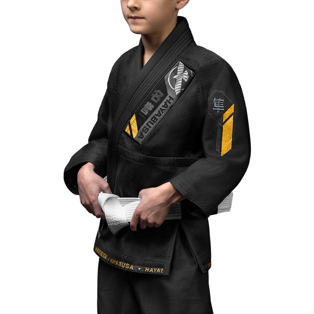 Hayabusa Youth Ascend Lightweight Jiu Jitsu Gi Black Side
