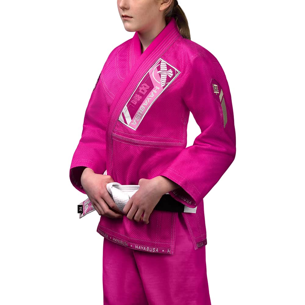 Hayabusa Youth Ascend Lightweight Jiu Jitsu Gi Pink Side