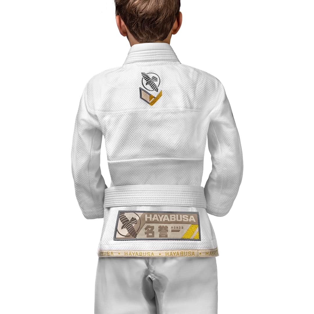 Hayabusa Youth Ascend Lightweight Jiu Jitsu Gi White Back