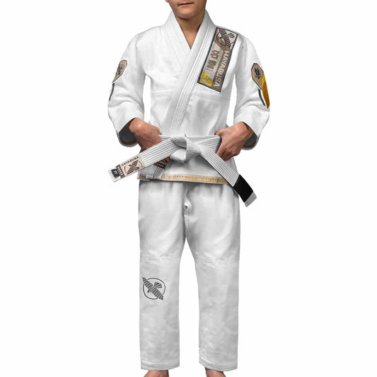 Hayabusa Youth Ascend Lightweight Jiu Jitsu Gi White Front